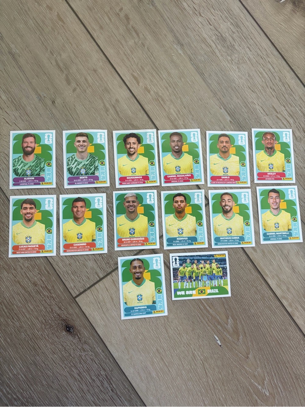 Panini World Cup '26 Brazil Player Stickers